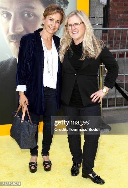 Actresses Gabrielle Carteris and Nancy Cartwright attend the Los Angeles Premiere Screening of National Geographics 'Genius' the Fox Theater on April...