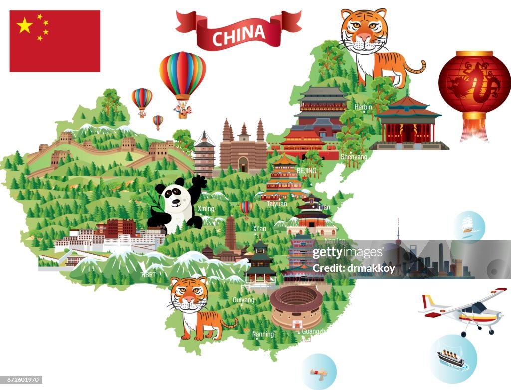 China Cartoon Map