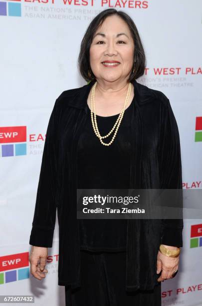 Actress Emily Kuroda attends the East West Players 'Radiant' 51st Anniversary Visionary Awards and silent auction at Hilton Universal City on April...