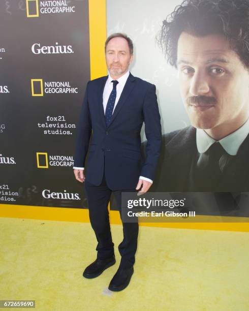 Actor Michael McElhatton attends the Premiere Of National Geographic's "Genius" at Fox Bruin Theater on April 24, 2017 in Los Angeles, California.