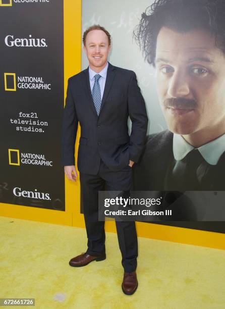 Actor Joe Coffey attends the Premiere of National Geographic's "Genius" at Fox Bruin Theater on April 24, 2017 in Los Angeles, California.