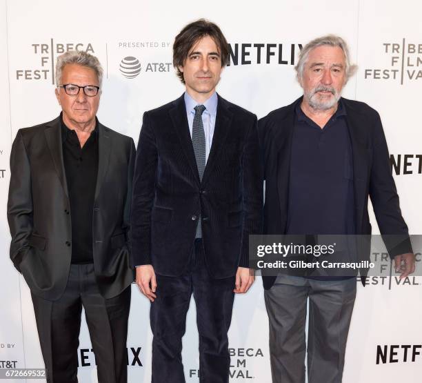 Actor Dustin Hoffman, Noah Baumbach and actor Robert De Niro attend the 2017 Tribeca Film Festival, Tribeca Talks: Director's Series: Noah Baumbach...