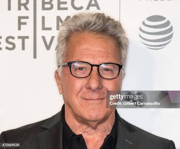 Actor Dustin Hoffman attends the 2017 Tribeca Film Festival, Tribeca Talks: Director's Series: Noah Baumbach at BMCC Tribeca PAC on April 24, 2017 in...