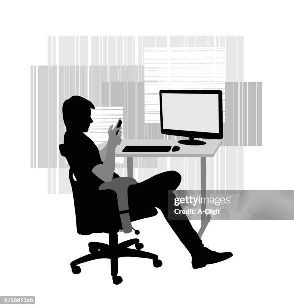 desk distractions - office desk background stock illustrations