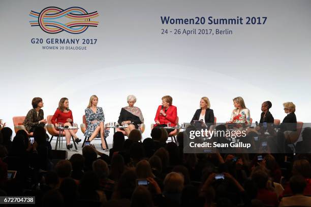 President and Chairwoman of Trumpf GmbH Nicola Leibinger-Kammueller, Canadian Minister of Foreign Affairs Chrystia Freeland, Ivanka Trump, daughter...