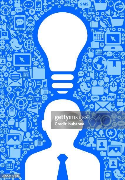businessman technology web vector lightbulb background - laptop bright background stock illustrations