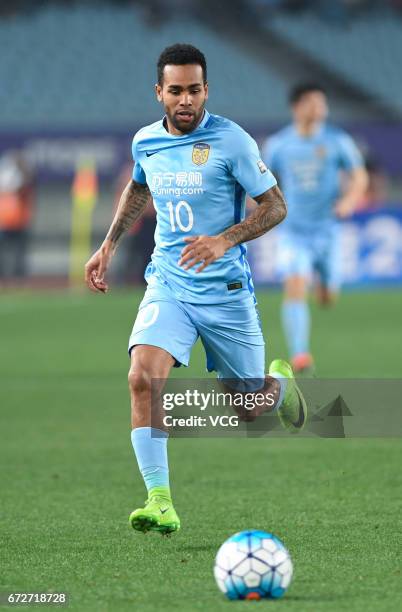 Alex Teixeira of Jiangsu Suning follows the ball during 2017 AFC Champions League group match between Jiangsu Suning F.C. And Jeju United F.C. At...