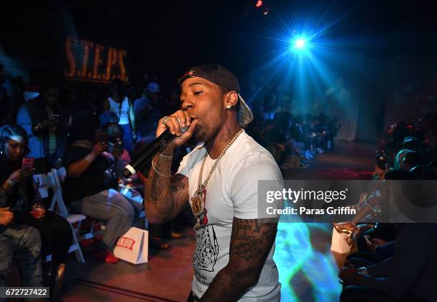 Rapper YFN Lucci performs onstage at Fifth Element at Georgia Freight Depot on April 23, 2017 in Atlanta, Georgia.