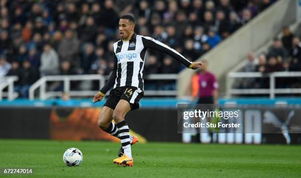 Newcastle player Isaac Hayden in action during the Sky Bet Championship match between Newcastle United and Preston North End at St James' Park on...