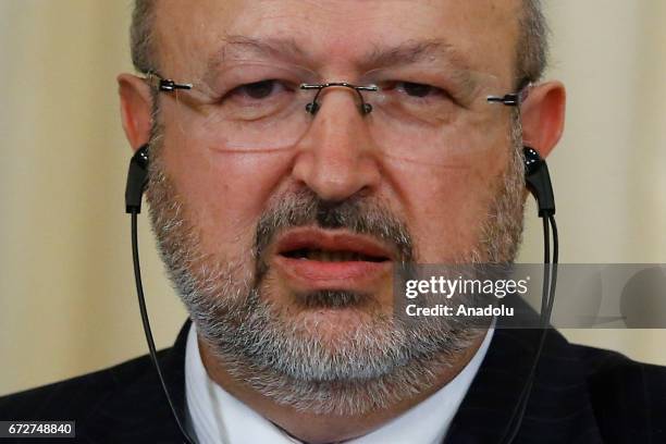 Secretary-General Lamberto Zannier attends a joint press conference with Russian Foreign Minister Sergei Lavrov after their meeting at the guest...