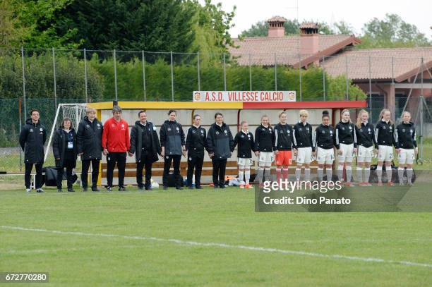 Germany women's U16 and players poses before the 2nd Female Tournament 'Delle Nazioni' match between Germany U16 and Belgium at Stadio Comunale on...