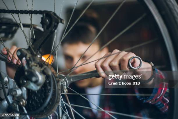 cycling season coming soon - auto repair shop background stock pictures, royalty-free photos & images