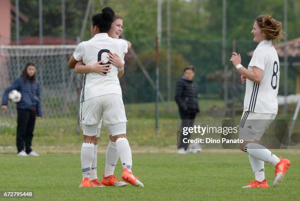 Shekiera Martinez of Germany women's U16 celebrate his teams first goal during the 2nd Female Tournament 'Delle Nazioni' match between Germany U16...