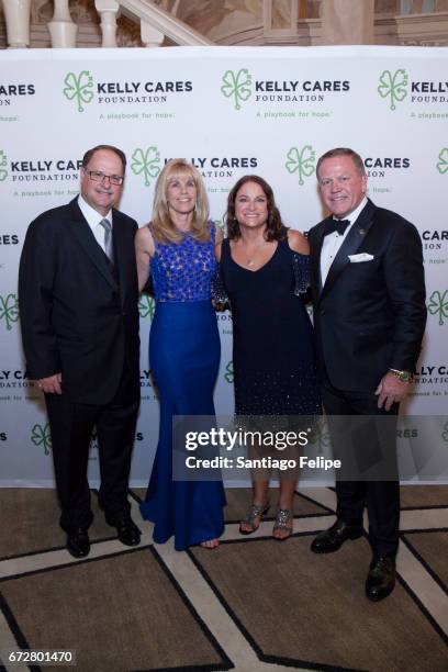 Morty Bouchard, Linda Bouchard, Paqui and Brian Kelly attend the 2017 Kelly Cares Foundation Irish Eyes Gala at The Pierre Hotel on April 24, 2017 in...