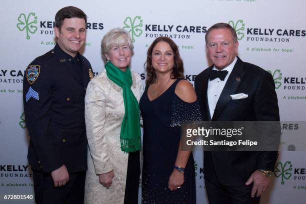 Conor McDonald, Patti Ann, Paqui and Brian Kelly attend the 2017 Kelly Cares Foundation Irish Eyes Gala at The Pierre Hotel on April 24, 2017 in New...
