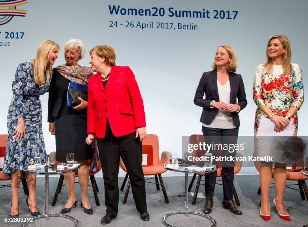 First Daughter and Advisor to the US President Ivanka Trump, Christine Lagarde of the International Monetary Fund, German Chancellor Angela Merkel...