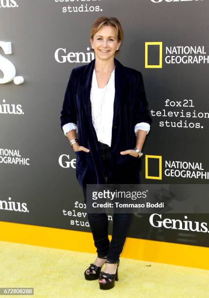 Actress Gabrielle Carteris attends the Los Angeles Premiere Screening of National Geographics 'Genius' the Fox Theater on April 24, 2017 in Los...