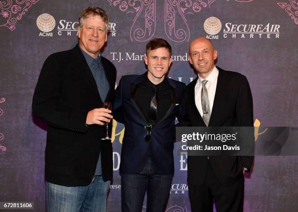 Southern Region Foundation President John Huie, singer Trent Harmon, and CAA Agent Blake McDaniel attend Best Cellars Wine Dinner hosted by T.J....