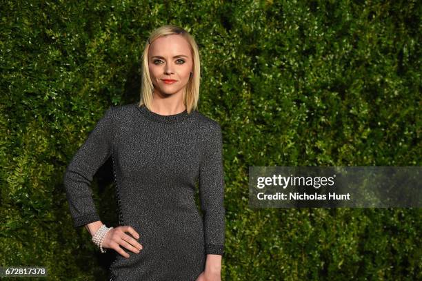 Actress Christina Ricci attends the CHANEL Tribeca Film Festival Artists Dinner at Balthazar on April 24, 2017 in New York City.