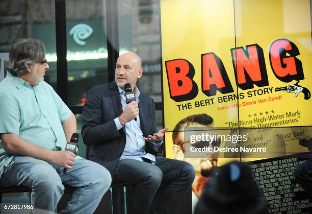 Film editor Bob Sarles and film director Brett Berns attend Build Series Presents Brett Berns and Bob Sarles to discuss 'Bang! The Bert Berns Story'...