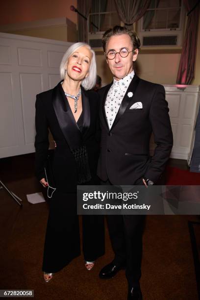 Linda Fargo and Host Alan Cumming arrive at the American Apparel & Footwear Association's 39th Annual American Image Awards 2017 on April 24, 2017 in...