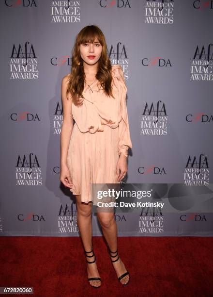 Natalie Suarez arrives at the American Apparel & Footwear Association's 39th Annual American Image Awards 2017 on April 24, 2017 in New York City.