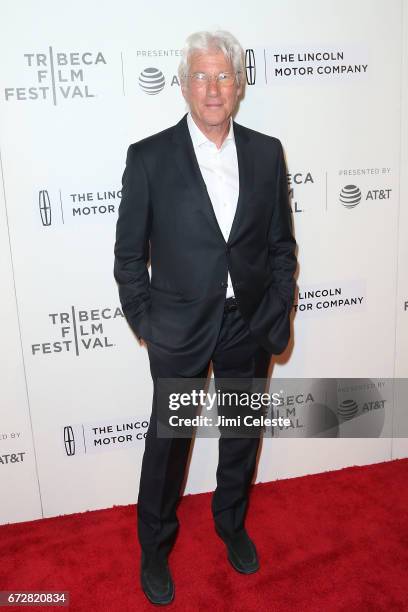 Richard Gere attends "The Dinner" Premiere - 2017 Tribeca Film Festival at BMCC Tribeca PAC on April 24, 2017 in New York City.