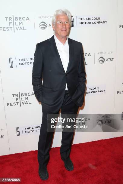 Richard Gere attends "The Dinner" Premiere - 2017 Tribeca Film Festival at BMCC Tribeca PAC on April 24, 2017 in New York City.