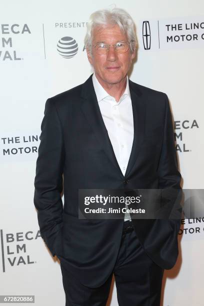 Richard Gere attends "The Dinner" Premiere - 2017 Tribeca Film Festival at BMCC Tribeca PAC on April 24, 2017 in New York City.