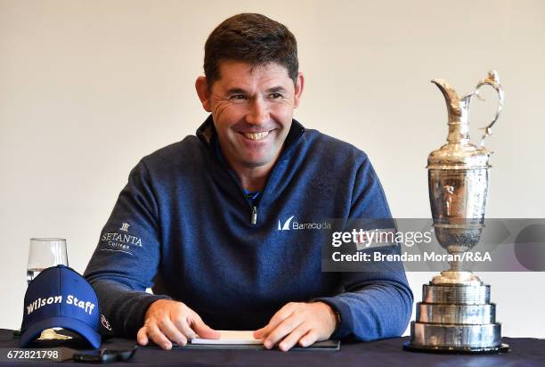 Padraig Harrington of Ireland at a media day at Dun Laoghaire Golf Club on April 25, 2017 in Dublin, Ireland.