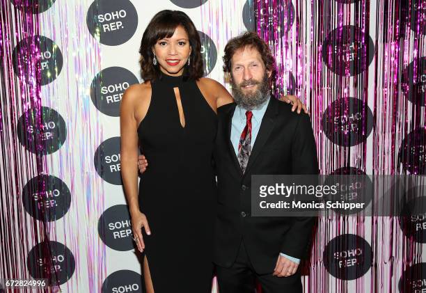 Actors Gloria Reuben and Tim Blake Nelson attend the 2017 Soho Rep Spring Gala at The Lighthouse at Chelsea Piers on April 24, 2017 in New York City.