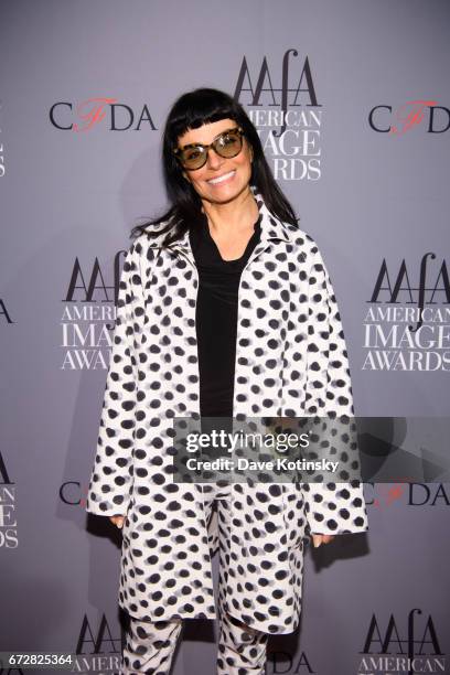 Norma Kamali arrives at the American Apparel & Footwear Association's 39th Annual American Image Awards 2017 on April 24, 2017 in New York City.