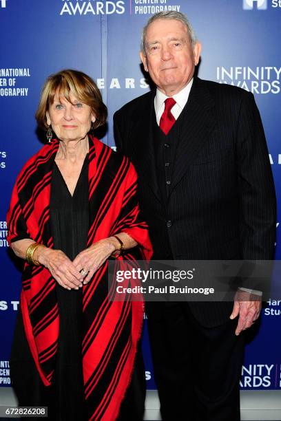 Jean Goebel and Dan Rather attend International Center of Photography 33rd Annual Infinity Awards at Pier Sixty at Chelsea Piers on April 24, 2017 in...