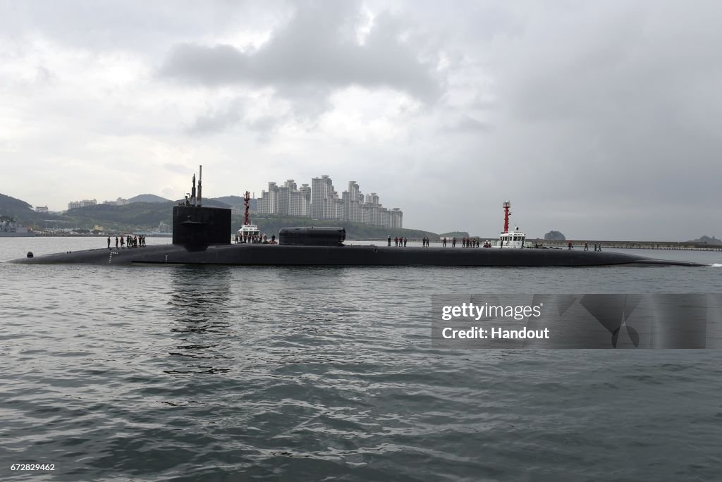 USS Michigan Arrives In Busan, South Korea