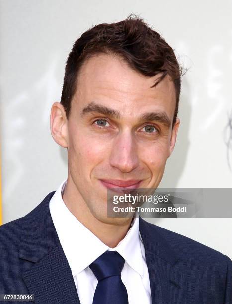 Screenwriter Noah Pink attends the Los Angeles Premiere Screening of National Geographics 'Genius' the Fox Theater on April 24, 2017 in Los Angeles,...