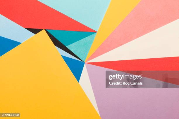 abstract background with color papers - abstracto photos et images de collection