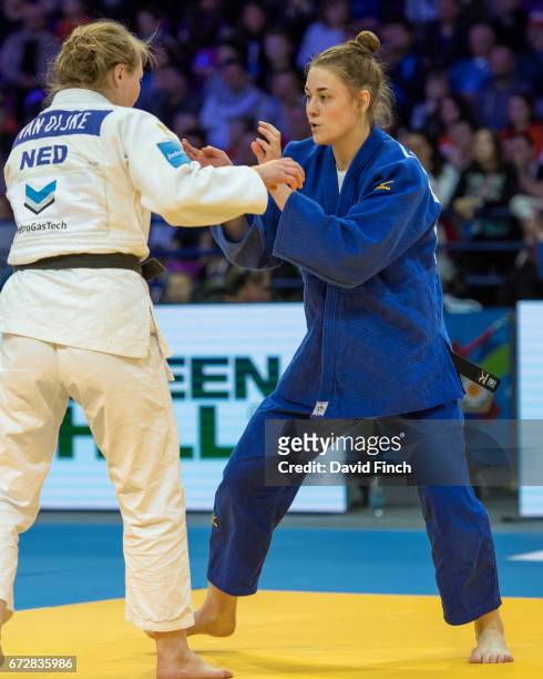 In a rematch of the u70kg individual final, Giovanna Scoccimarro of Germany lost to European champion, Sanne Van Dijke by an ippon during the 2017...