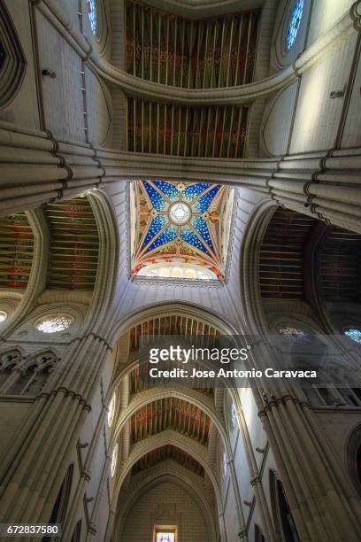 catedral de la almudena - catedral de la almudena stock pictures, royalty-free photos & images