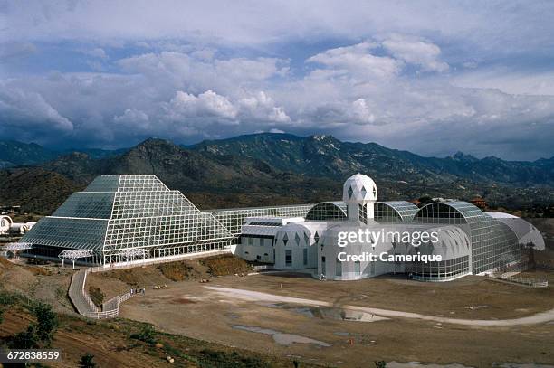 1990s BIOSPHERE 2 ECOLOGICAL BIOME JUST AFTER COMPLETION NEAR TUCSON ORACLE ARIZONA USA