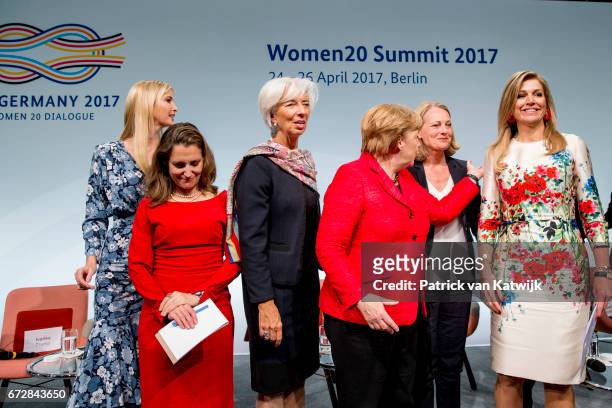 First Daughter and Advisor to the US President Ivanka Trump, Canadian Minister of Foreign Affairs Chrystia Freeland, Christine Lagarde of the...