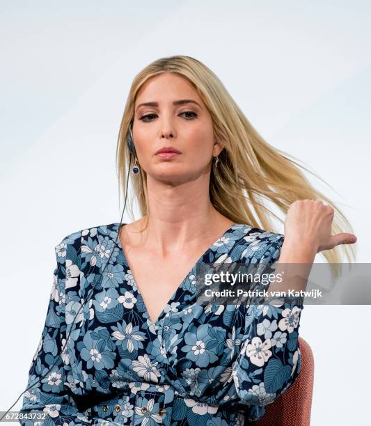 First Daughter and Advisor to the US President Ivanka Trump attends the W20 conference on April 25, 2017 in Berlin, Germany. The conference, part of...