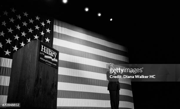 Senator Hillary Rodham Clinton at a standing-room-only fundraiser on February 1, 2008 at the Orpheum Theater in San Francisco, California. CREDIT...