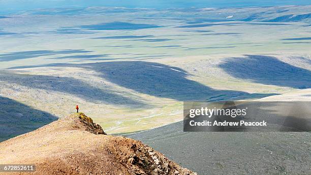 hiker, lake clark national park and preserve - andrea park stock pictures, royalty-free photos & images