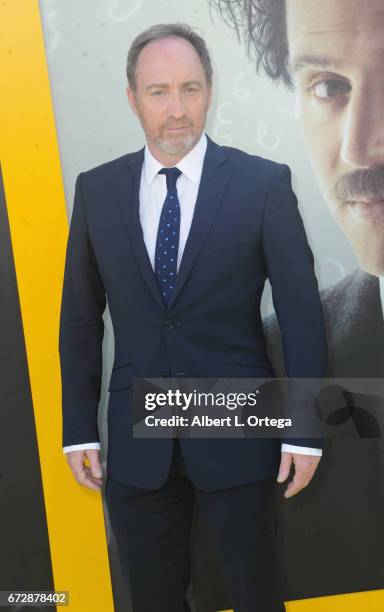 Actor Michael McElhatton arrives for the Premiere Of National Geographic's "Genius" held at Fox Bruin Theater on April 24, 2017 in Los Angeles,...