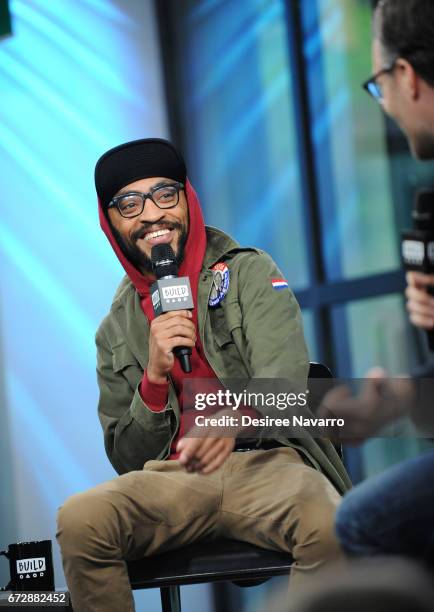 Keith Lucas of the Lucas Brothers attends Build Series to discuss 'Lucas Brothers: On Drugs' at Build Studio on April 25, 2017 in New York City.