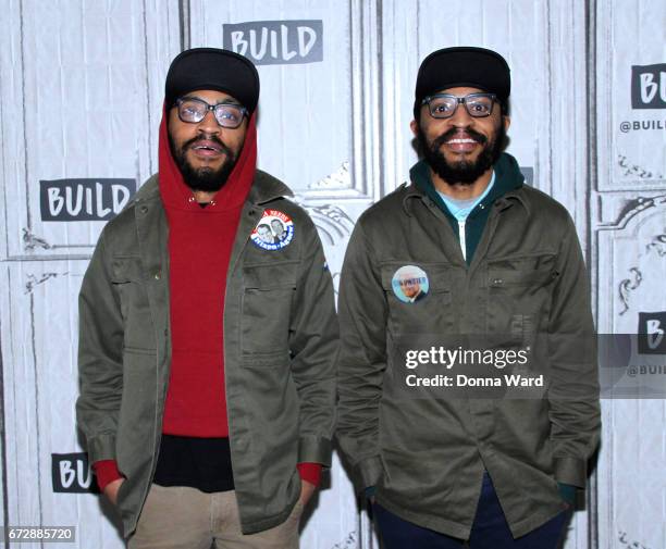 Keith Lucas and Kenny Lucas appear to promote "The Lucas Brothers: On Drugs" during the BUILD Series at Build Studio on April 25, 2017 in New York...