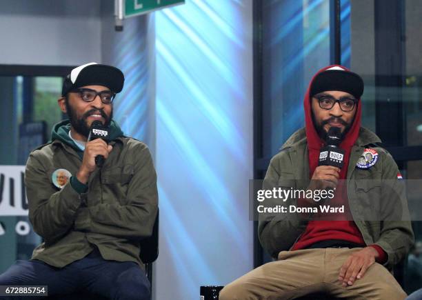 Kenny Lucas and Keith Lucas appear to promote "The Lucas Brothers: On Drugs" during the BUILD Series at Build Studio on April 25, 2017 in New York...