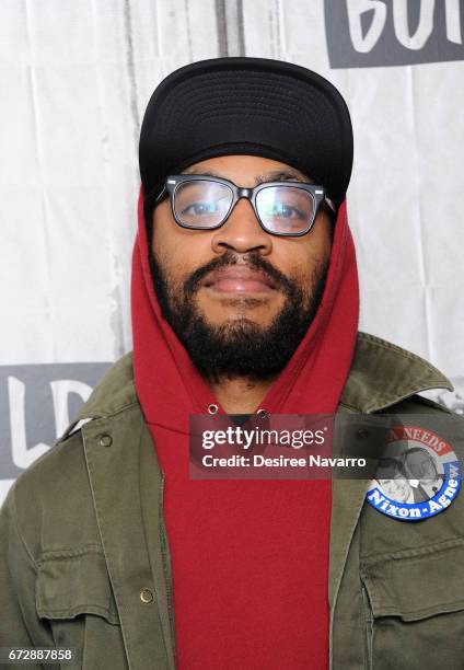 Keith Lucas of the Lucas Brothers attends Build Series to discuss 'Lucas Brothers: On Drugs' at Build Studio on April 25, 2017 in New York City.