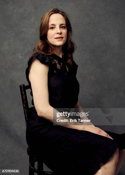Maria Dizzia from 'The Last Poker Game' poses at the 2017 Tribeca Film Festival portrait studio on April 24, 2017 in New York City.