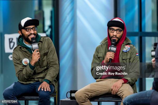 Lucas Brothers, Kenny Lucas and Keith Lucas discuss "Lucas Brothers: On Drugs" with the Build Series at Build Studio on April 25, 2017 in New York...